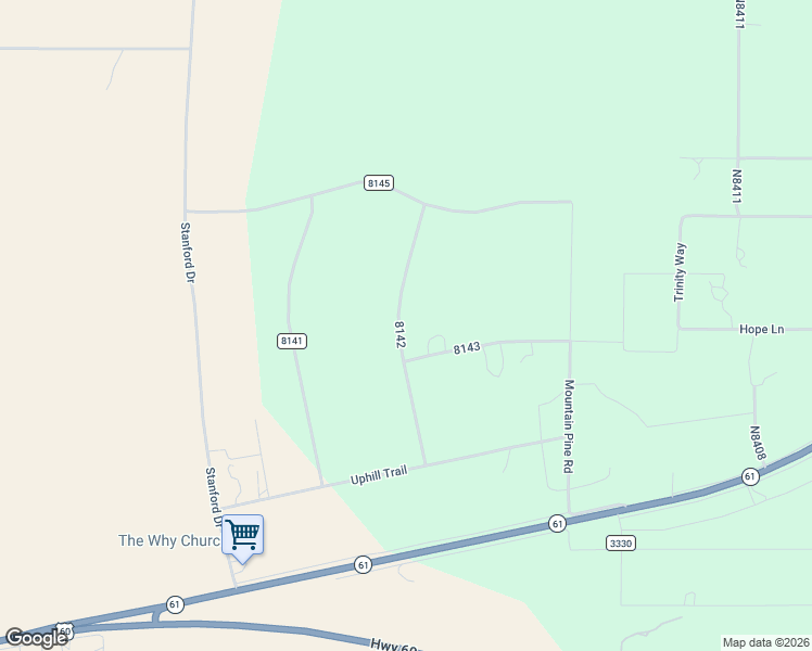map of restaurants, bars, coffee shops, grocery stores, and more near Ridge View Dr in Apache