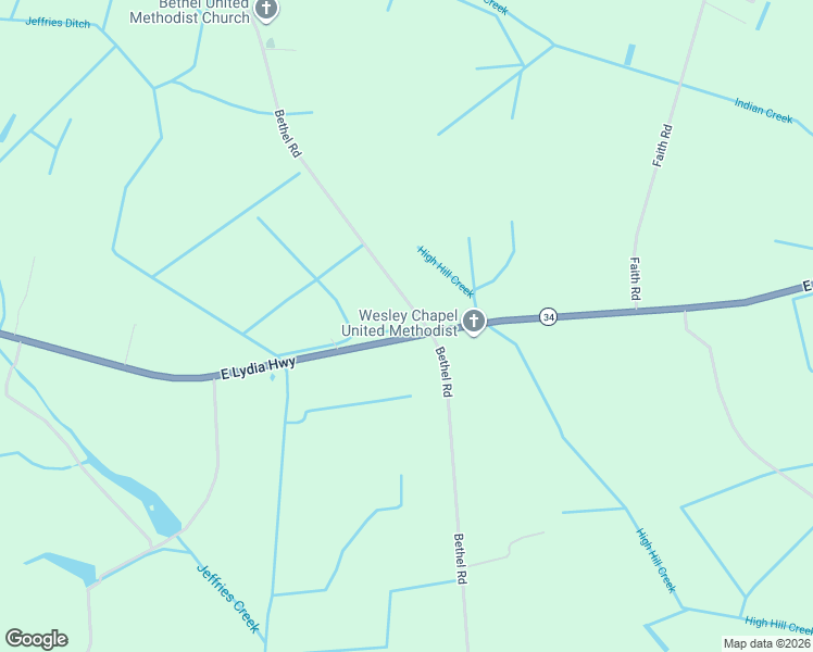 map of restaurants, bars, coffee shops, grocery stores, and more near 2596 Bethel Road in Hartsville