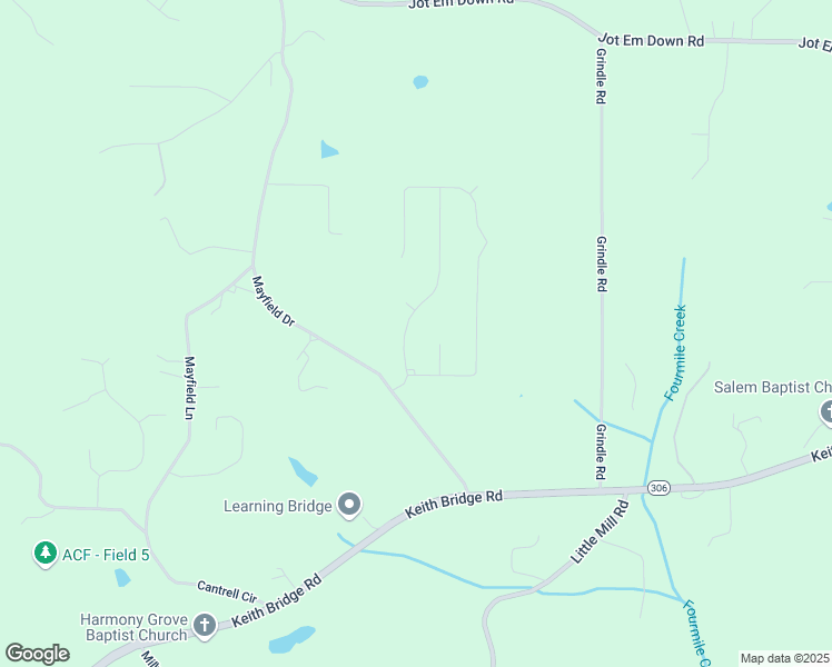 map of restaurants, bars, coffee shops, grocery stores, and more near 6150 Birchfield Trail in Cumming