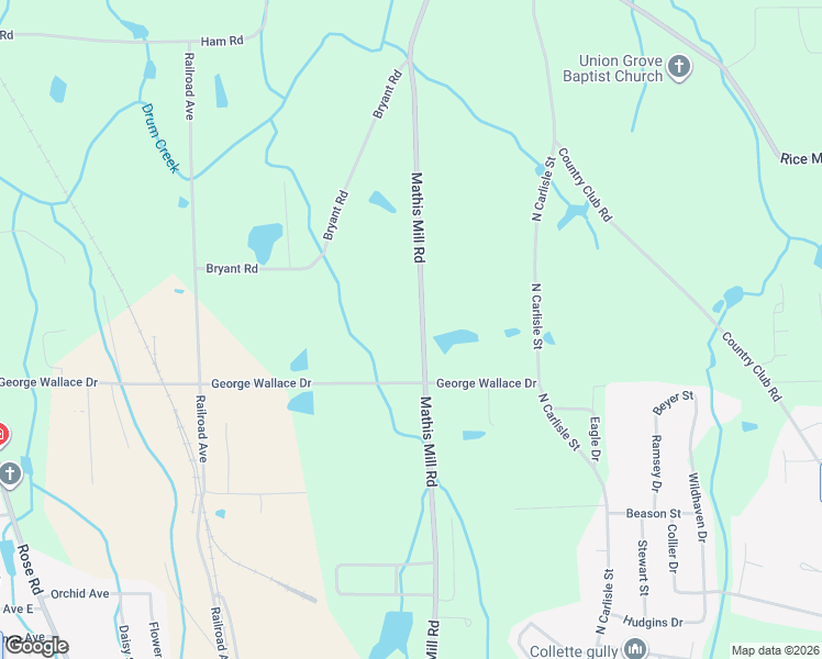 map of restaurants, bars, coffee shops, grocery stores, and more near 1150 Mathis Mill Road in Albertville