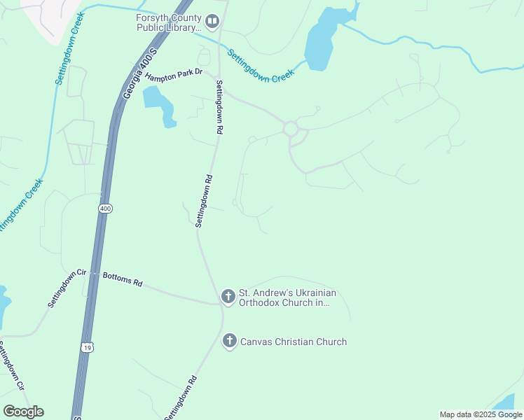 map of restaurants, bars, coffee shops, grocery stores, and more near 6615 Hampton Rock Lane in Cumming