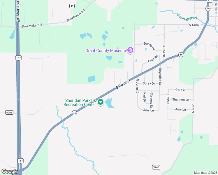 map of restaurants, bars, coffee shops, grocery stores, and more near 1 Whippoorwill Drive in Sheridan