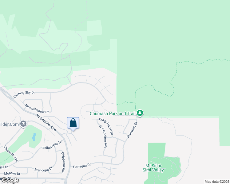 map of restaurants, bars, coffee shops, grocery stores, and more near 5887 Spirit Lake Court in Simi Valley