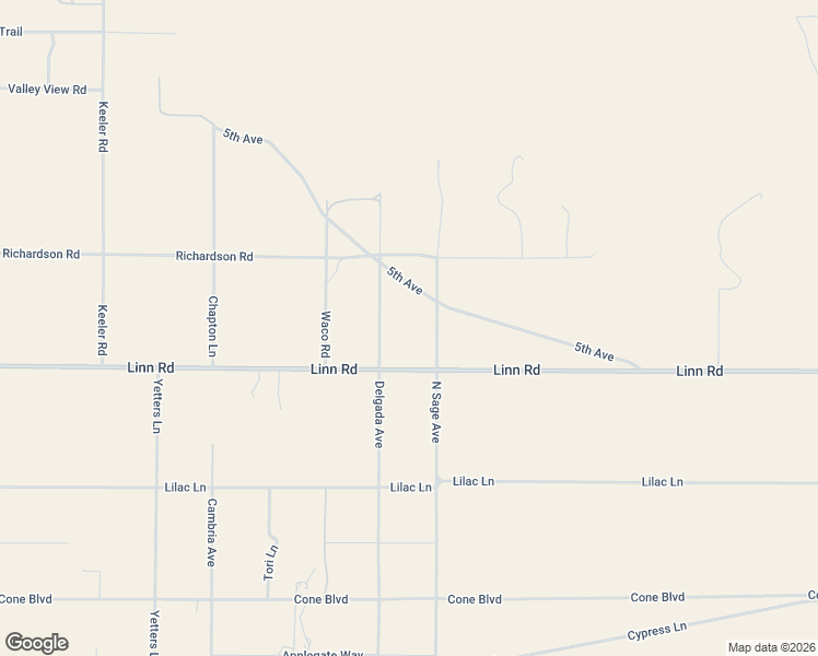 map of restaurants, bars, coffee shops, grocery stores, and more near 2580 North Sage Avenue in Landers