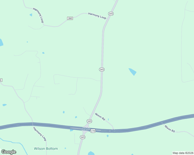 map of restaurants, bars, coffee shops, grocery stores, and more near 2801 Mississippi 345 in Pontotoc