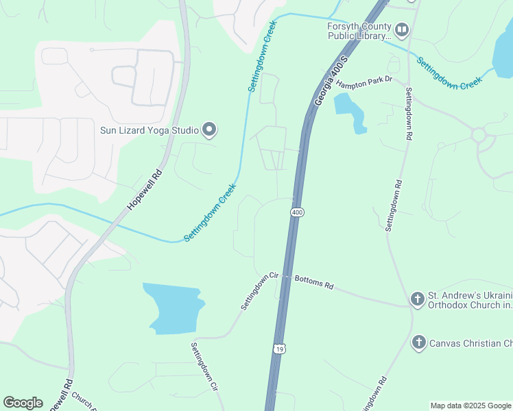 map of restaurants, bars, coffee shops, grocery stores, and more near 4805 Creek Circle in Cumming