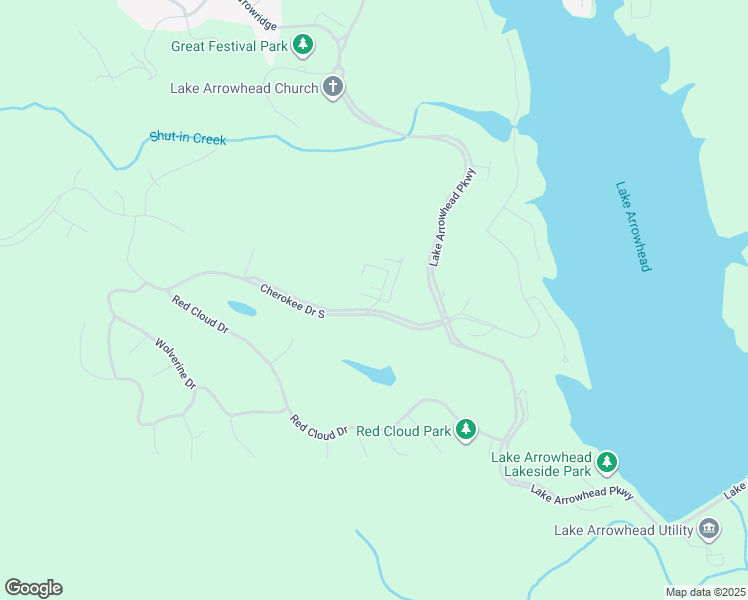map of restaurants, bars, coffee shops, grocery stores, and more near 129 Cherokee Drive South in Waleska