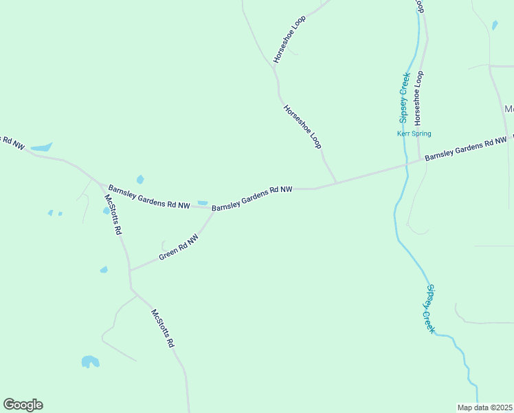 map of restaurants, bars, coffee shops, grocery stores, and more near 357 Barnsley Gardens Road Northwest in Adairsville