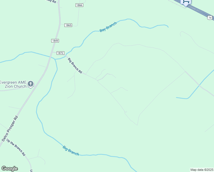 map of restaurants, bars, coffee shops, grocery stores, and more near 539 Big Branch Road in Delco