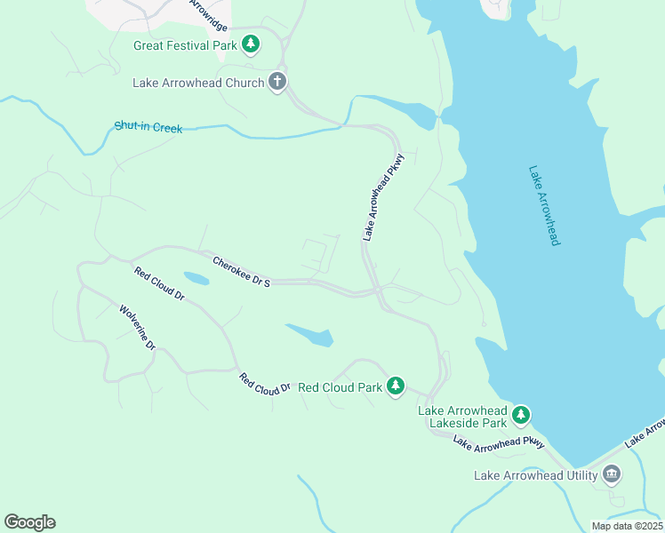 map of restaurants, bars, coffee shops, grocery stores, and more near 110 Fairway Oaks in Waleska