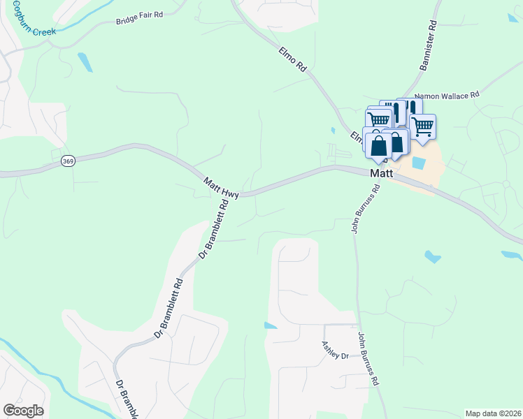 map of restaurants, bars, coffee shops, grocery stores, and more near 5725 Oak Drive in Cumming