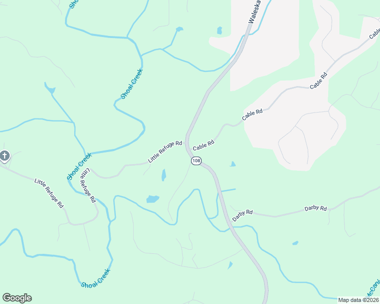 map of restaurants, bars, coffee shops, grocery stores, and more near 134 Little Refuge Road in Waleska