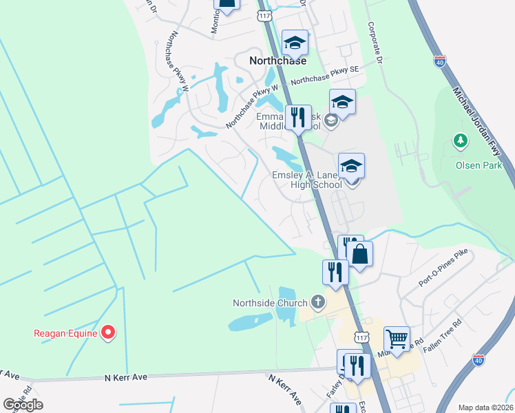 map of restaurants, bars, coffee shops, grocery stores, and more near 2700-2710 Manor Court in Wilmington