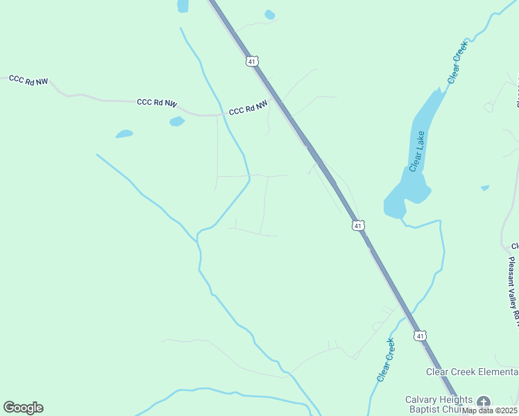 map of restaurants, bars, coffee shops, grocery stores, and more near 20 Washakie Lane in Adairsville