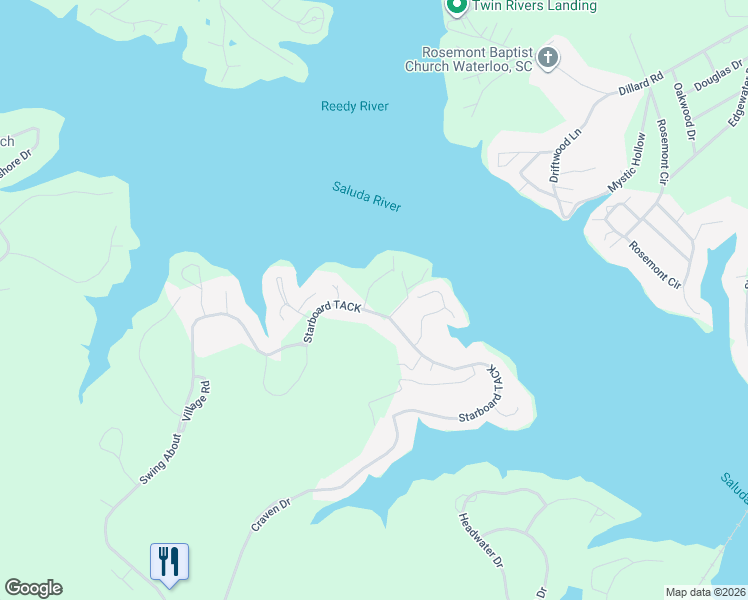 map of restaurants, bars, coffee shops, grocery stores, and more near 107 Outrigger in Greenwood