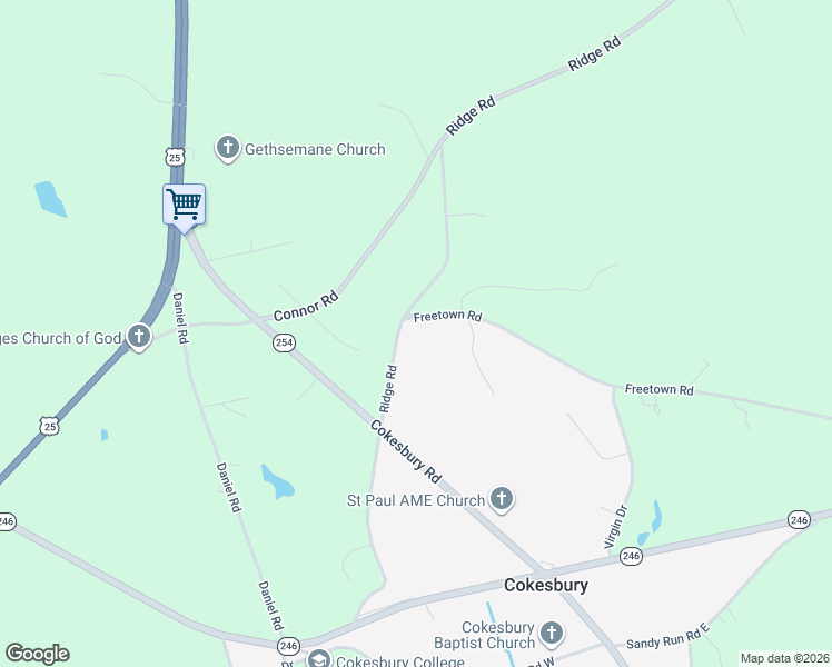 map of restaurants, bars, coffee shops, grocery stores, and more near 3505 Ridge Road in Hodges