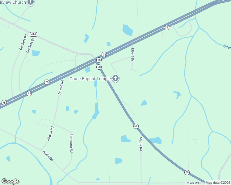 map of restaurants, bars, coffee shops, grocery stores, and more near 2-246 Gaither Rd in Albertville