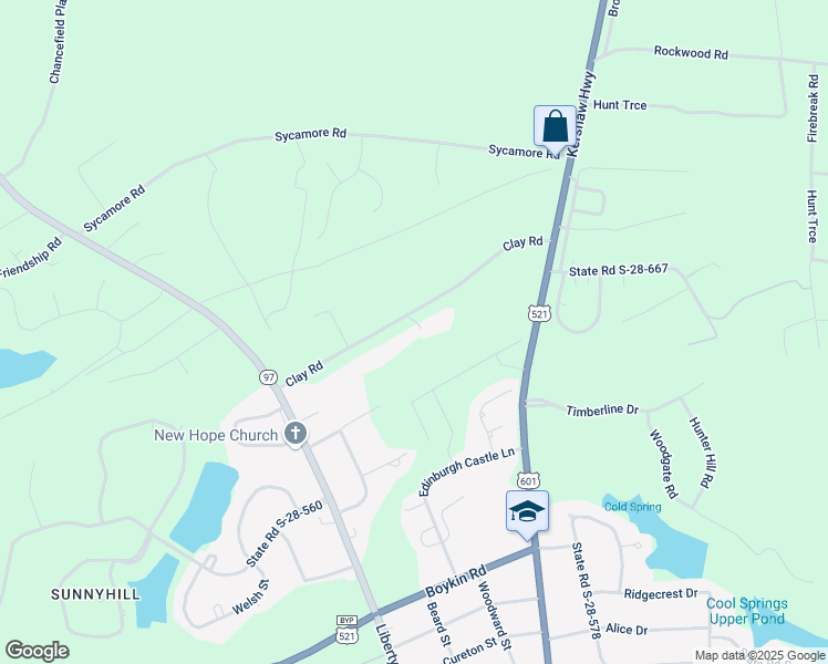 map of restaurants, bars, coffee shops, grocery stores, and more near 329 Clay Road in Camden