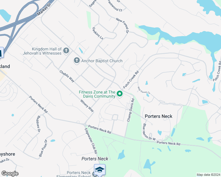 map of restaurants, bars, coffee shops, grocery stores, and more near 8534 Reisling Avenue in Wilmington