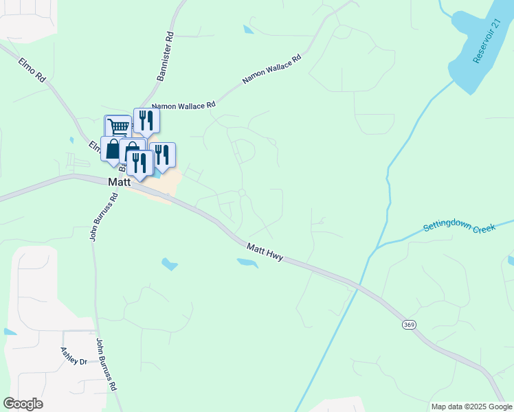 map of restaurants, bars, coffee shops, grocery stores, and more near 5345 Coltman Drive in Cumming