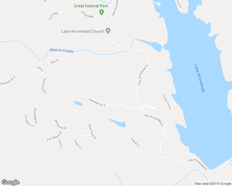 map of restaurants, bars, coffee shops, grocery stores, and more near 117 Fairway Oaks in Waleska