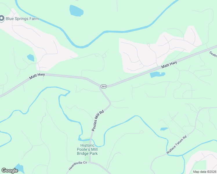 map of restaurants, bars, coffee shops, grocery stores, and more near 8680 Matt Highway in Ball Ground