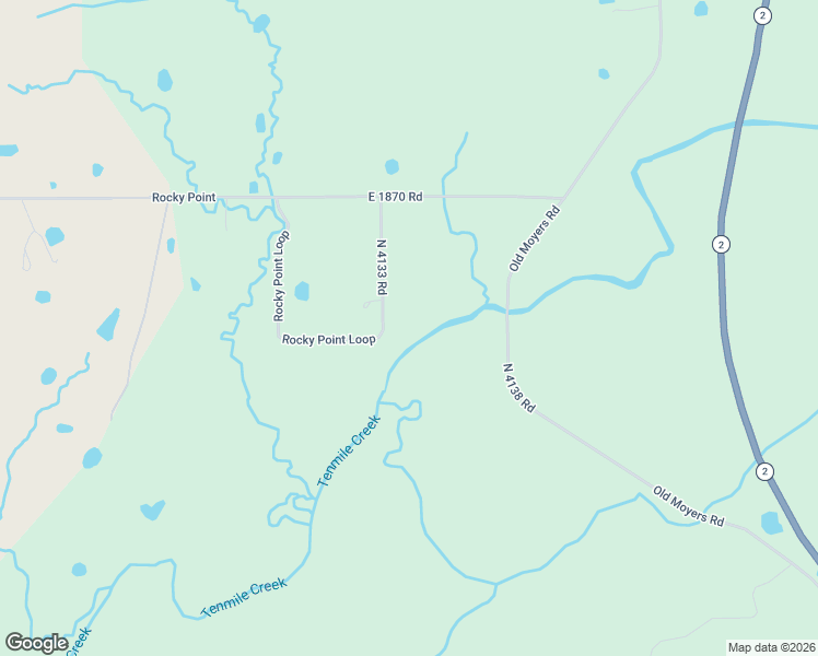 map of restaurants, bars, coffee shops, grocery stores, and more near 413284 East 1873 Road in Antlers
