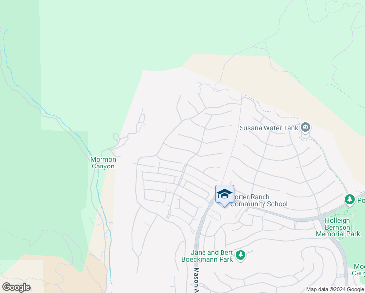 map of restaurants, bars, coffee shops, grocery stores, and more near 20725 Bluebird Court in Los Angeles