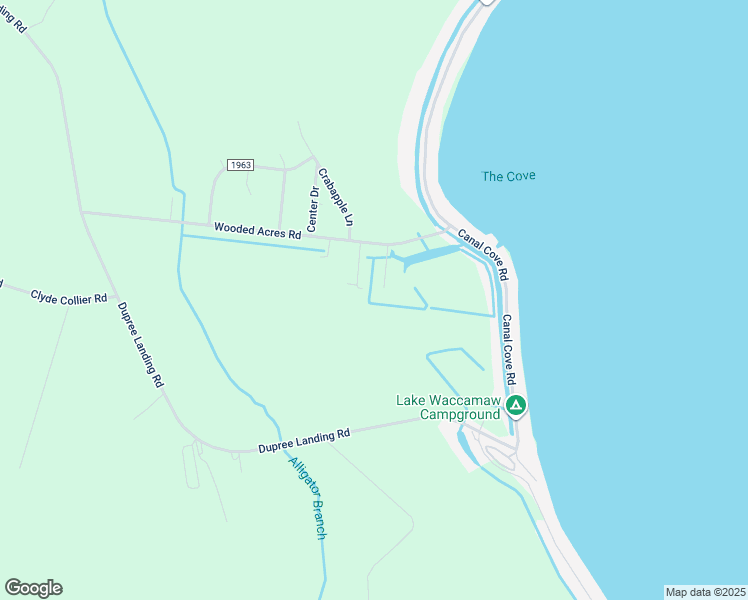 map of restaurants, bars, coffee shops, grocery stores, and more near 161 Oak Road in Lake Waccamaw