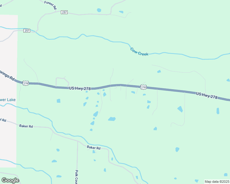 map of restaurants, bars, coffee shops, grocery stores, and more near 444 U.S. 278 in Wickes