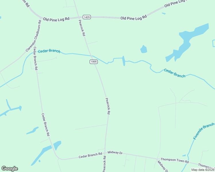 map of restaurants, bars, coffee shops, grocery stores, and more near 11061 Peacock Road in Chadbourn