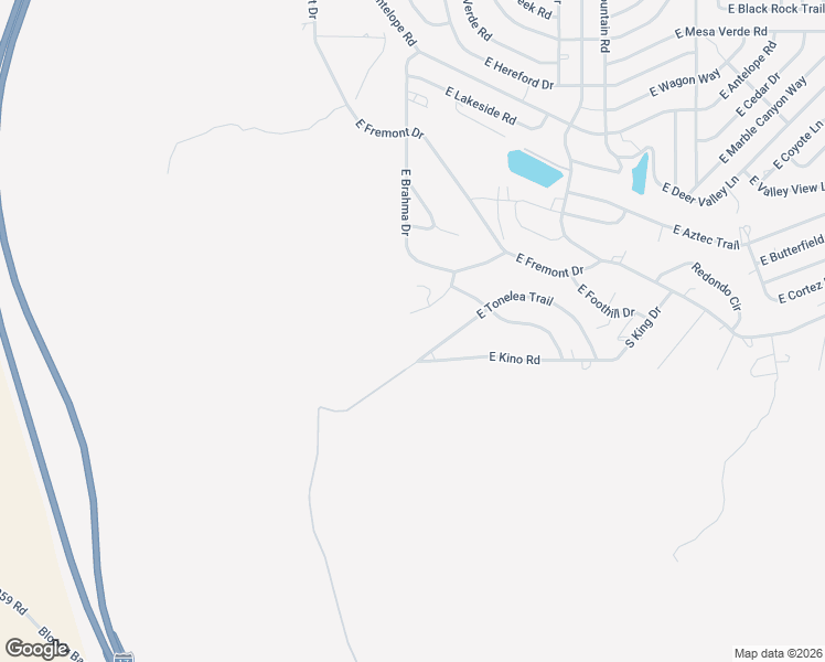 map of restaurants, bars, coffee shops, grocery stores, and more near 16897 Ramada Lane in Mayer