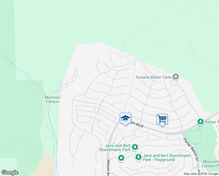 map of restaurants, bars, coffee shops, grocery stores, and more near 20644 Deer Grass Court in Los Angeles