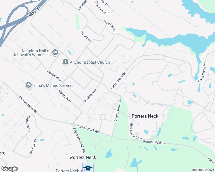 map of restaurants, bars, coffee shops, grocery stores, and more near 319-327 Futch Creek Road in Wilmington