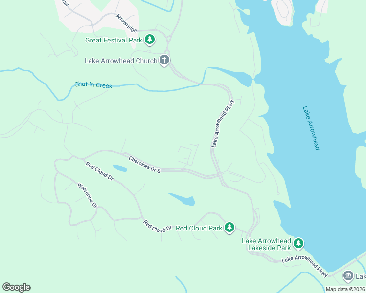 map of restaurants, bars, coffee shops, grocery stores, and more near 116 Fairway Oaks in Waleska