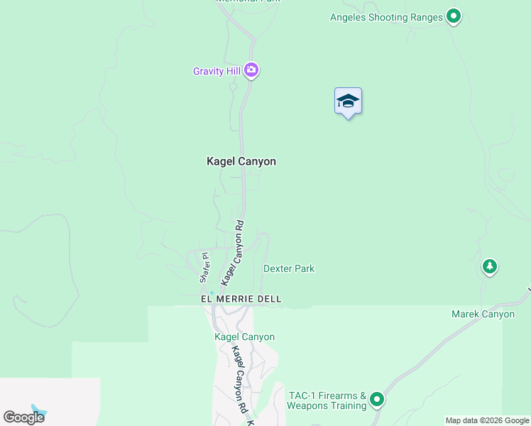 map of restaurants, bars, coffee shops, grocery stores, and more near 12540 Dexter Park Road in Los Angeles County