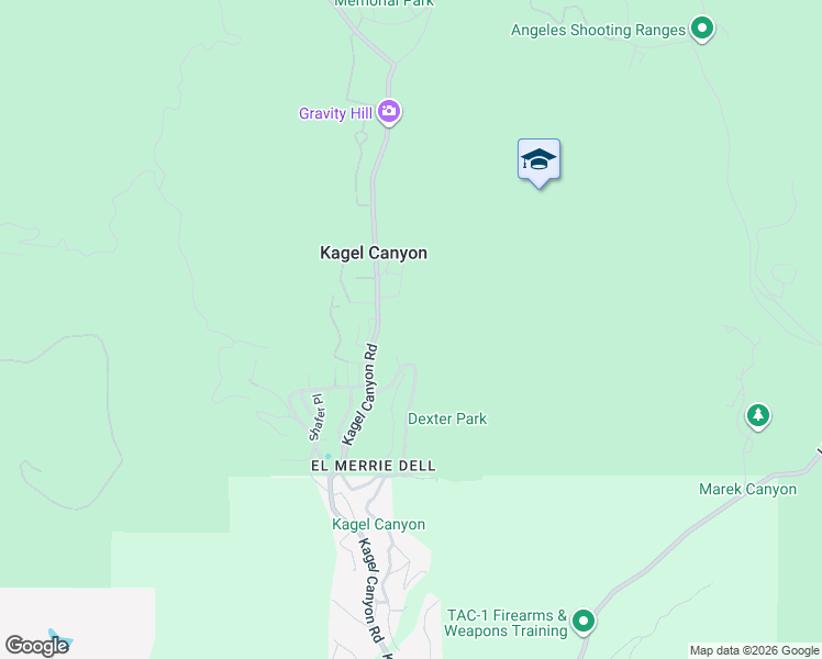 map of restaurants, bars, coffee shops, grocery stores, and more near 12540 Dexter Park Road in Los Angeles County