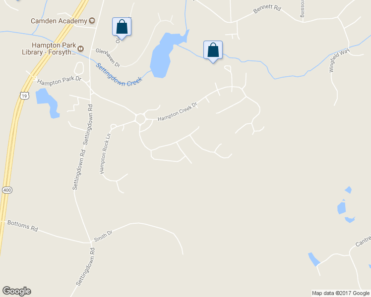 map of restaurants, bars, coffee shops, grocery stores, and more near 6345 East Hills Court in Cumming