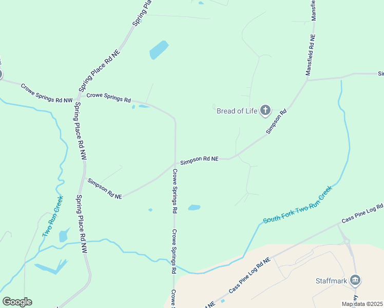 map of restaurants, bars, coffee shops, grocery stores, and more near 155 Simpson Road Northeast in White