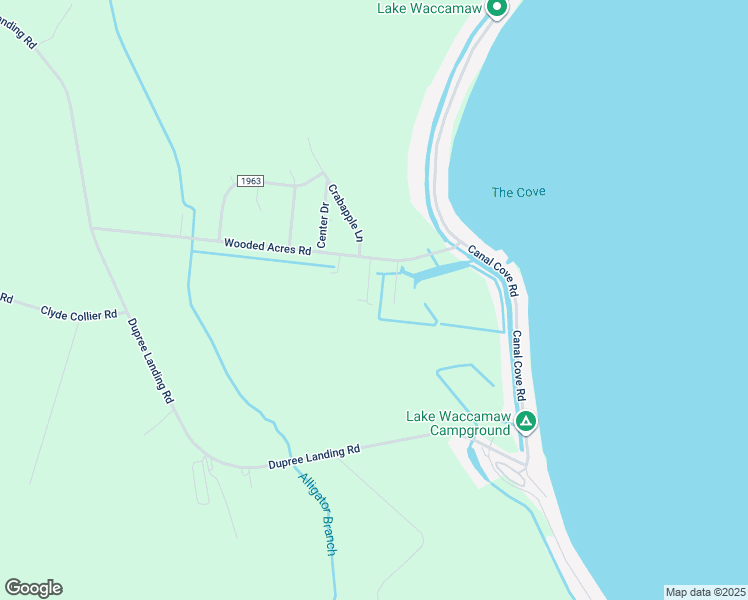 map of restaurants, bars, coffee shops, grocery stores, and more near 161 Oak Road in Lake Waccamaw