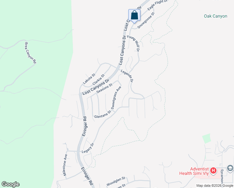 map of restaurants, bars, coffee shops, grocery stores, and more near 3510 Sweetgrass Avenue in Simi Valley