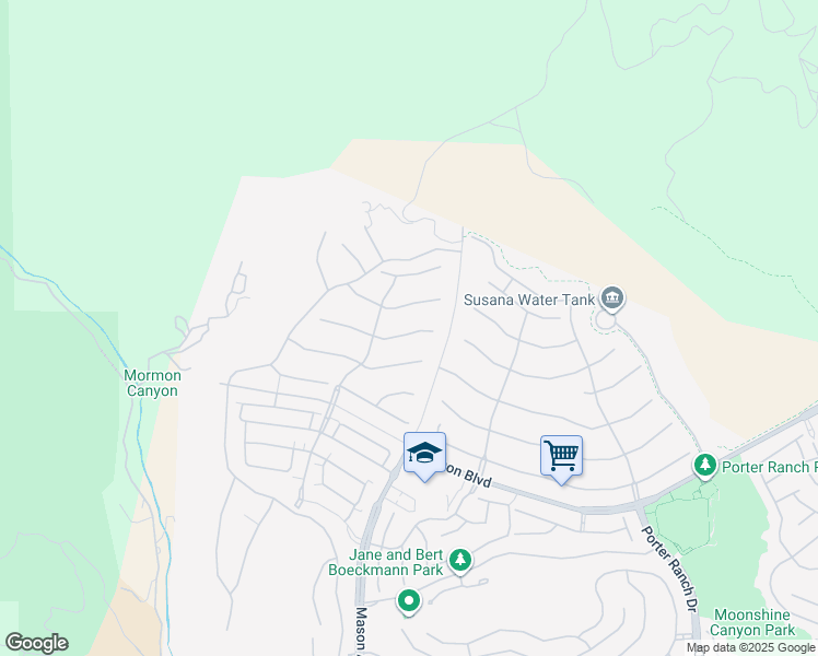 map of restaurants, bars, coffee shops, grocery stores, and more near 20557 Deer Grass Court in Los Angeles