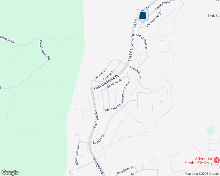 map of restaurants, bars, coffee shops, grocery stores, and more near 1927 Seasons Street in Simi Valley