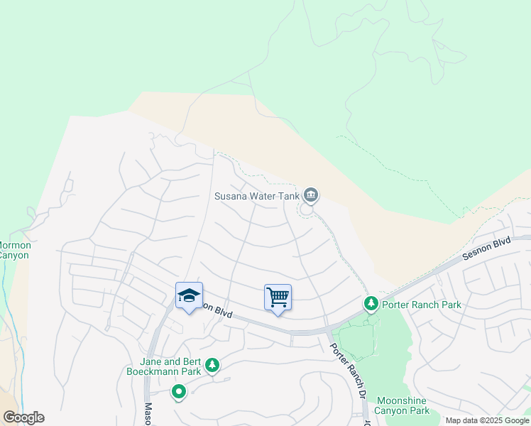 map of restaurants, bars, coffee shops, grocery stores, and more near 20334 West Vía Mantua in Los Angeles