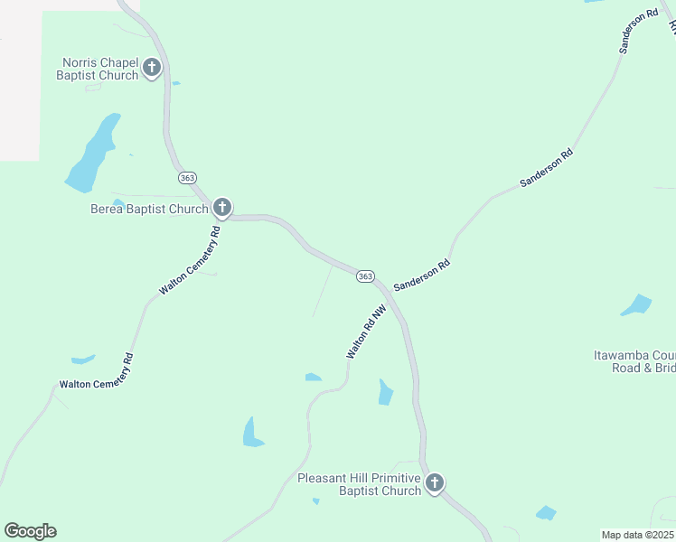 map of restaurants, bars, coffee shops, grocery stores, and more near 3543 Mississippi 363 in Mantachie