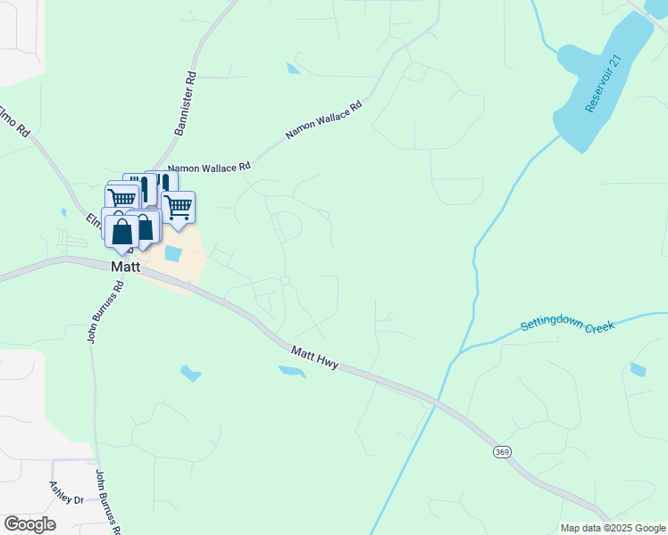 map of restaurants, bars, coffee shops, grocery stores, and more near 5650 Bergeson Way in Cumming