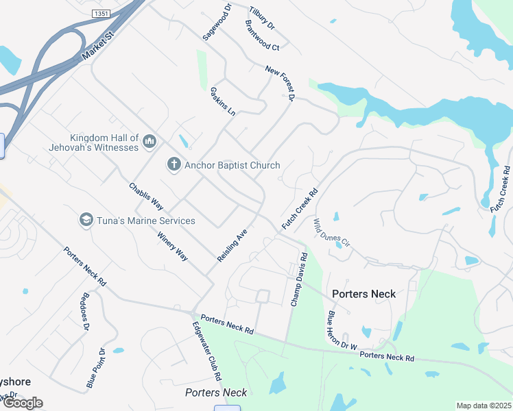 map of restaurants, bars, coffee shops, grocery stores, and more near 898 Wine Cellar Circle in Wilmington