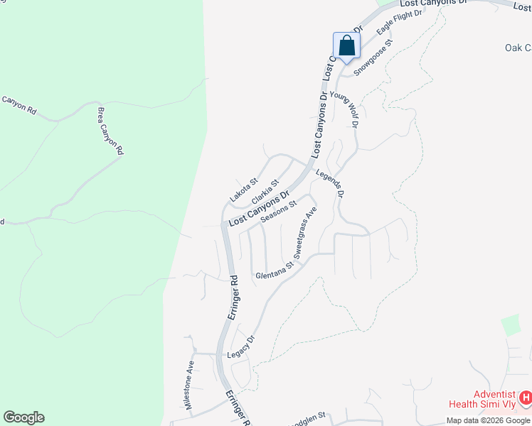 map of restaurants, bars, coffee shops, grocery stores, and more near 1927 Seasons Street in Simi Valley