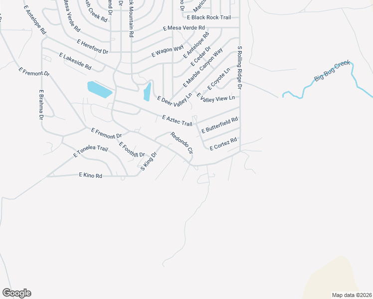 map of restaurants, bars, coffee shops, grocery stores, and more near 16840 Redondo Circle in Mayer