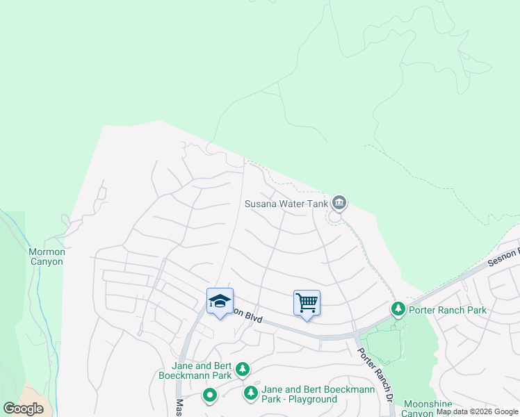 map of restaurants, bars, coffee shops, grocery stores, and more near 20435 Via Botticelli in Los Angeles